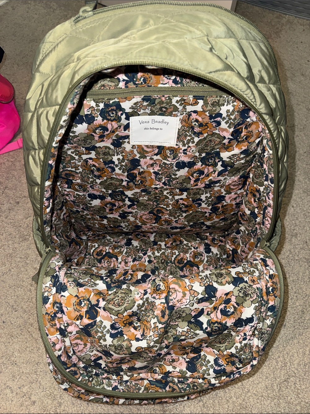 Ver Bradley ultralight sage green backpack - Picture 10 of 13